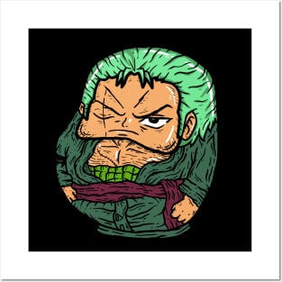 Zoro in daruma shape Posters and Art